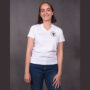 T-SHIRT BLANC  COL V BOUTONS
